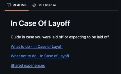 In Case Of Layoff
